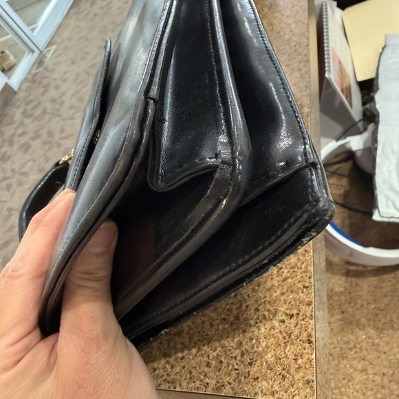 Vintage - Moda Italia - Black Leather Clutch - Picture 11 of 16